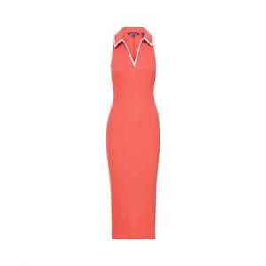 Veronica Beard Sleeveless Coral Midi Dress
